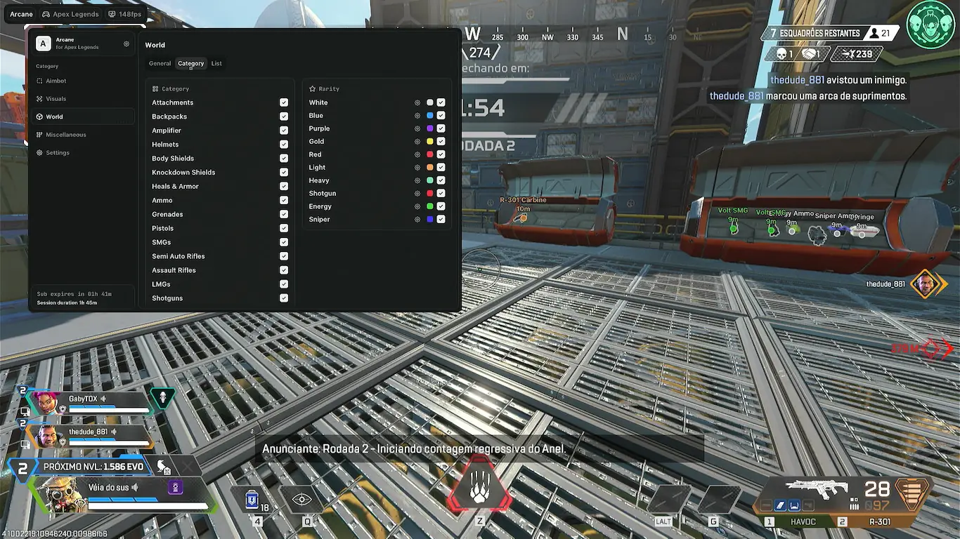 Screenshot 2 do cheat Apex Legends Arcane
